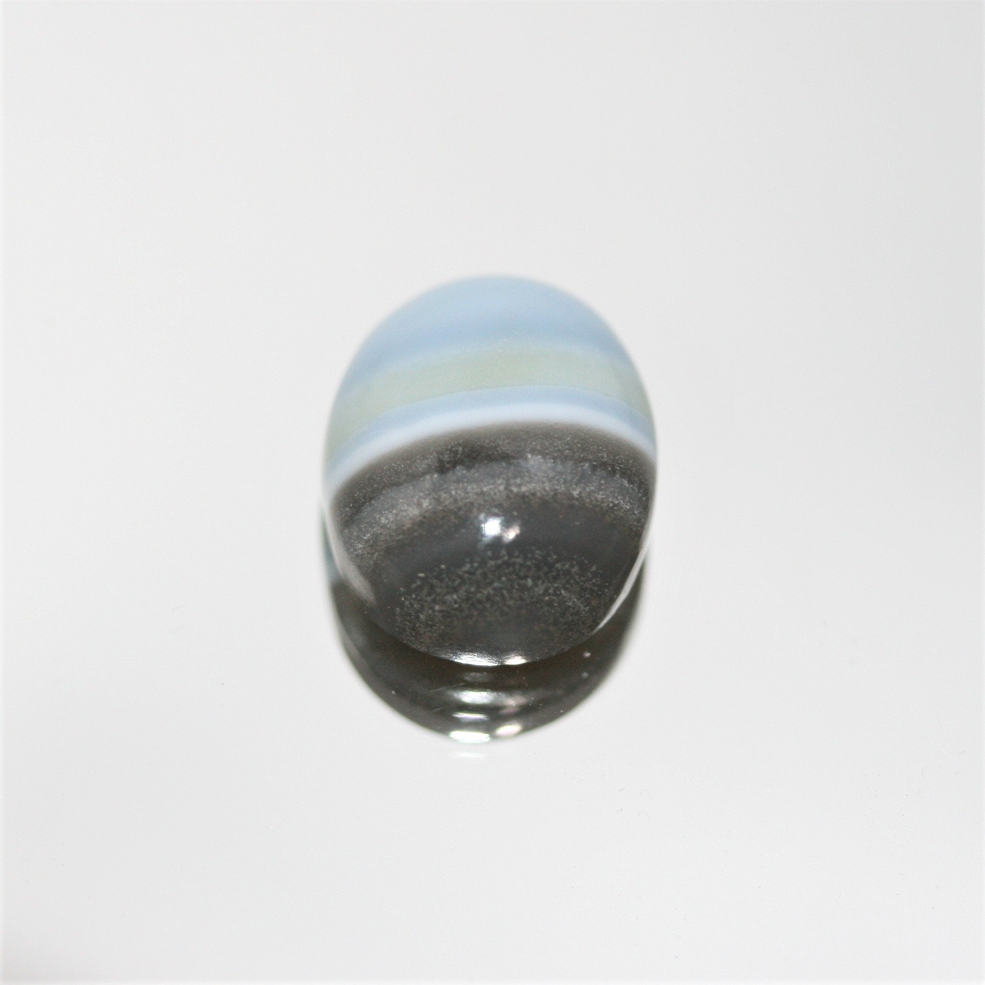 Blue Stripe  Opal Cabochon 15x12mm. (8.29ct.) - Natural Untreated Gem- Unique color- Jewellery Supplies- Inclusion Stones Natural