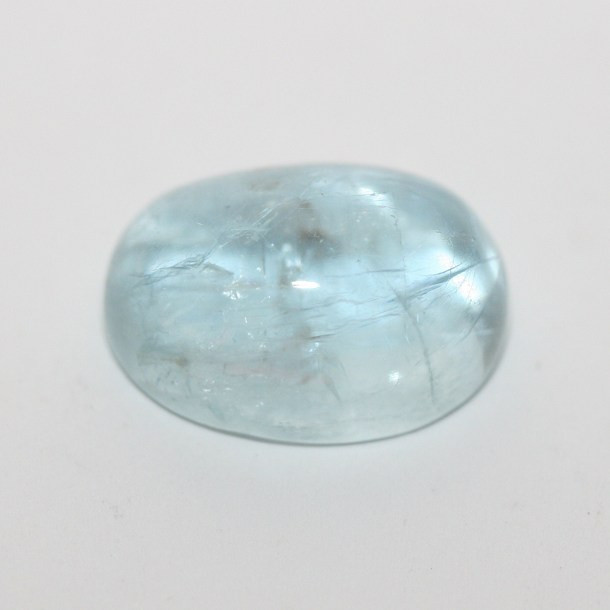 Beautiful Natural Aquamarine 17.5x13mm Oval Cabochon. Aquamarine 14.25 Cts Cabochon