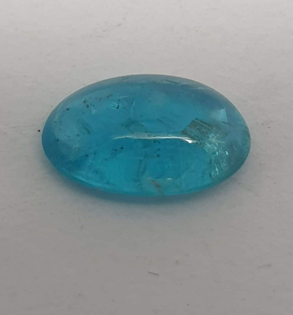 Neon Blue Apatite Oval Cabochon 9.3x6.2mm. 1.37cts-  Natural Untreated Gems-Electric Color