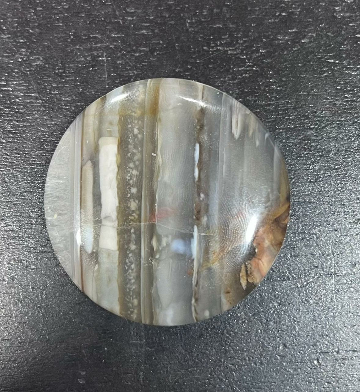 Pendentif en agate rayée 48 mm - Pierres précieuses en gros.