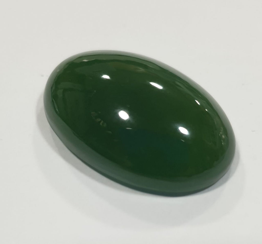 Cabochon ovale de serpentine verte AAA, 28,4 x 19,3 mm. Serpentine naturelle - 35,8 ct