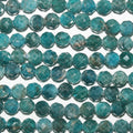 Perles rondes à facettes en apatite bleue St, 15 pouces, 6 mm - Fil de 39 cm