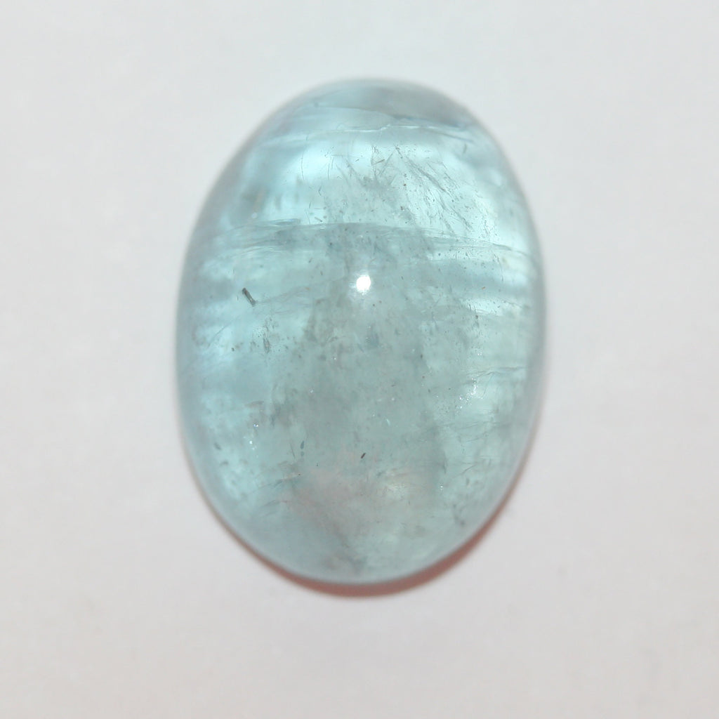 Big Aquamarine Deep Blue Natural Cabochon 25.7ct  21x15.5mm - One Of A kind Gemstone - Wholesale Prices For Gems