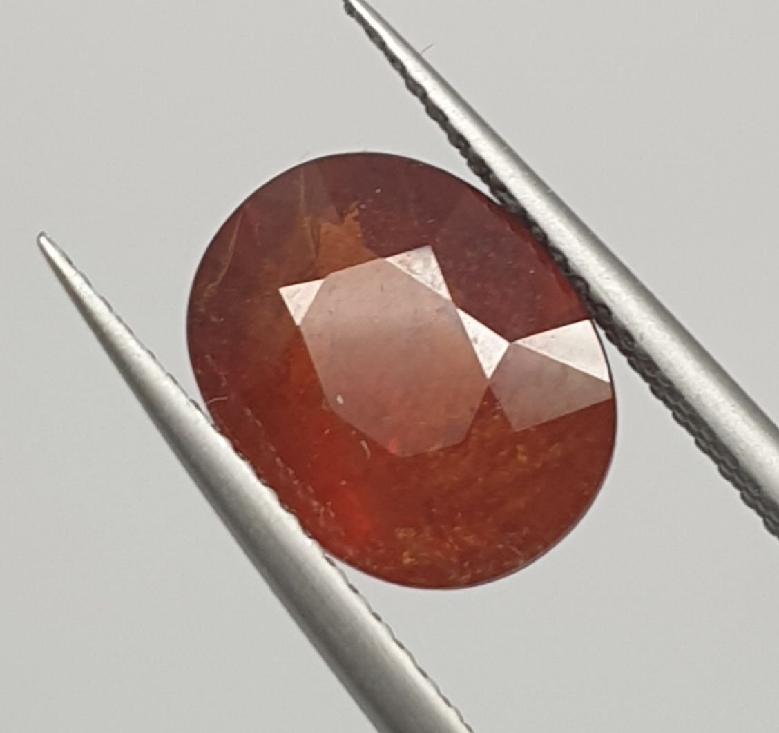 Grenat spessartite taille ovale 11,8 x 9,3 mm 5,38 ct - Grenat mandarin naturel non traité - Pierre précieuse africaine - Lots et pierres en gros
