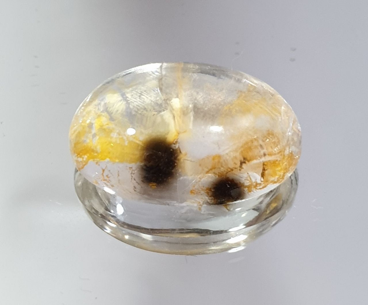 Super Rare Inclusion Quartz Oval  Cabochon Made By Mother Nature 19.5x13.6mm 15.48ct- Inclusion Quartz- Healing Power