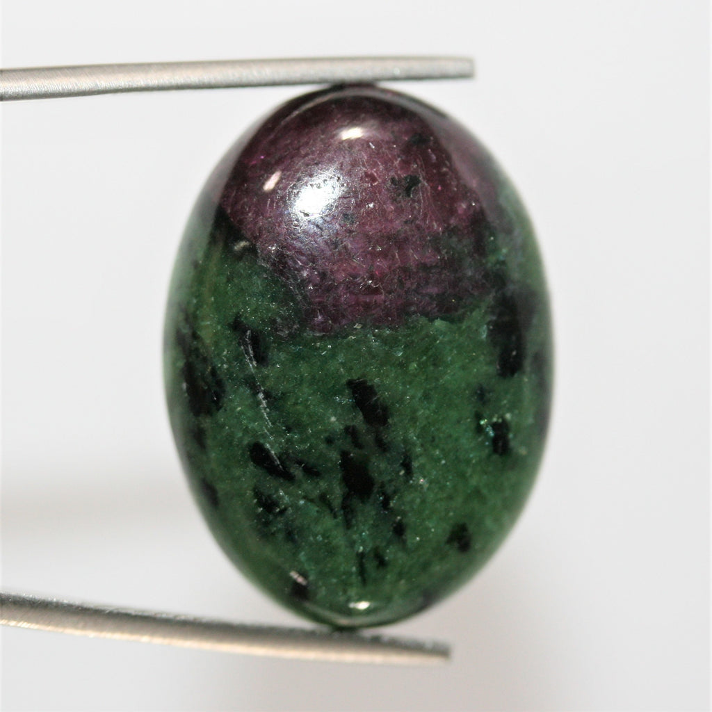 Ruby Zoisite Oval Cabochon 27x19.6mm.-(34.79ct) Natural Untreated Gemstone