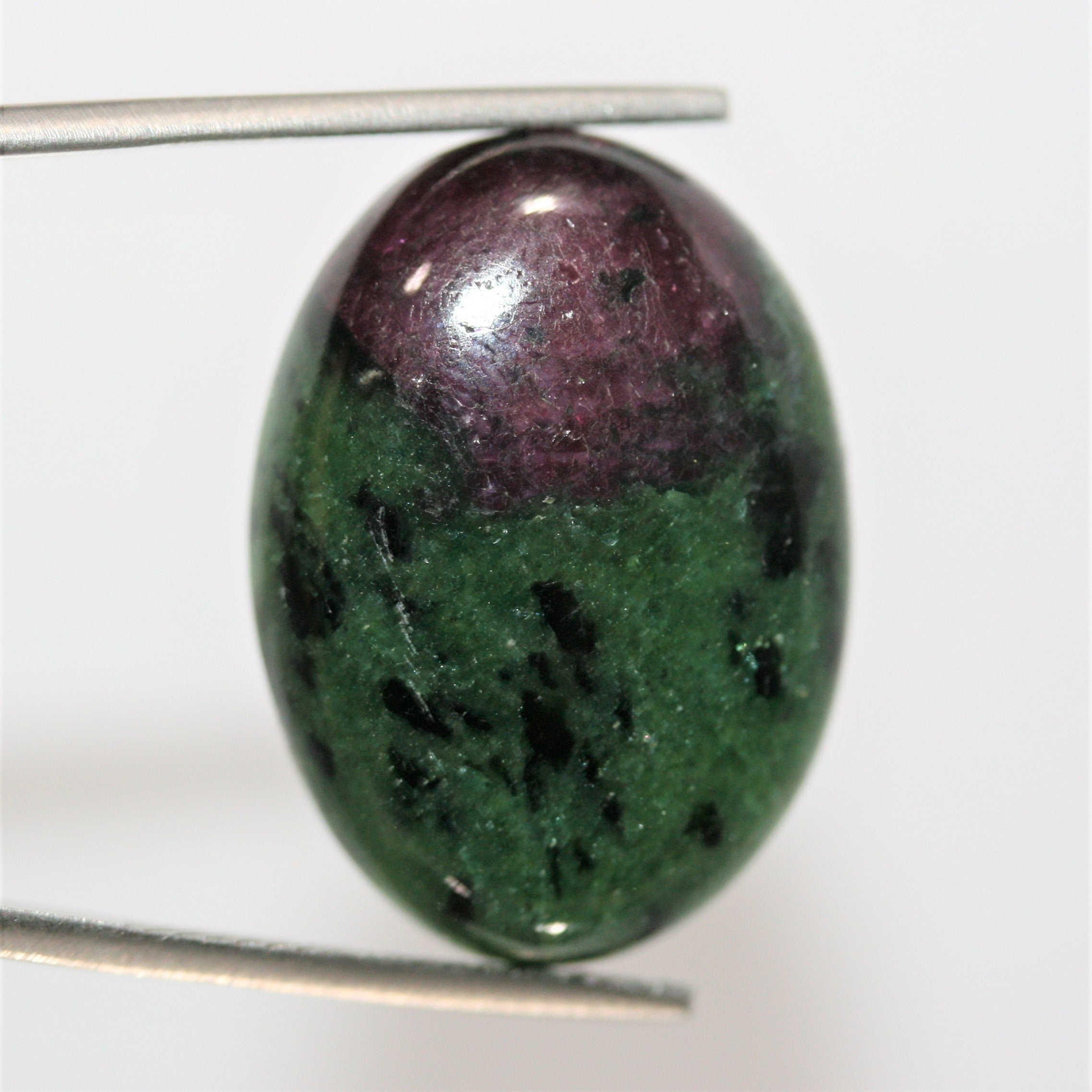 Ruby Zoisite Oval Cabochon 27x19.6mm.-(34.79ct) Natural Untreated Gemstone