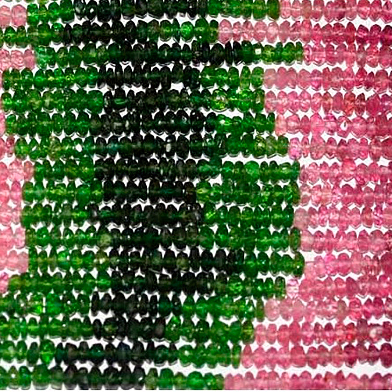 Rondelle facettée en tourmaline St de 15 pouces (38 cm) - Longueur : 38 cm