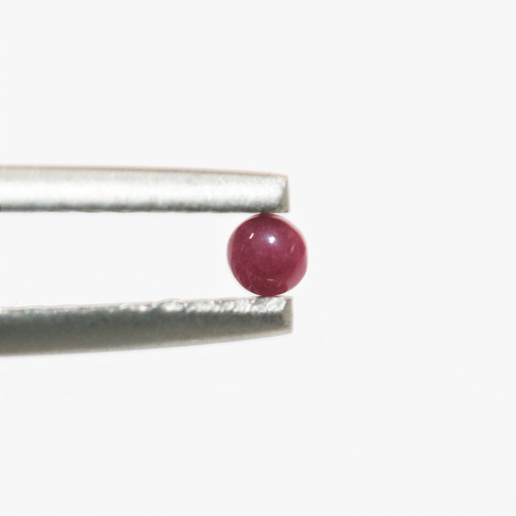 Ruby Smooth Round Cabochons Lot 3mm.- 12 Pieces