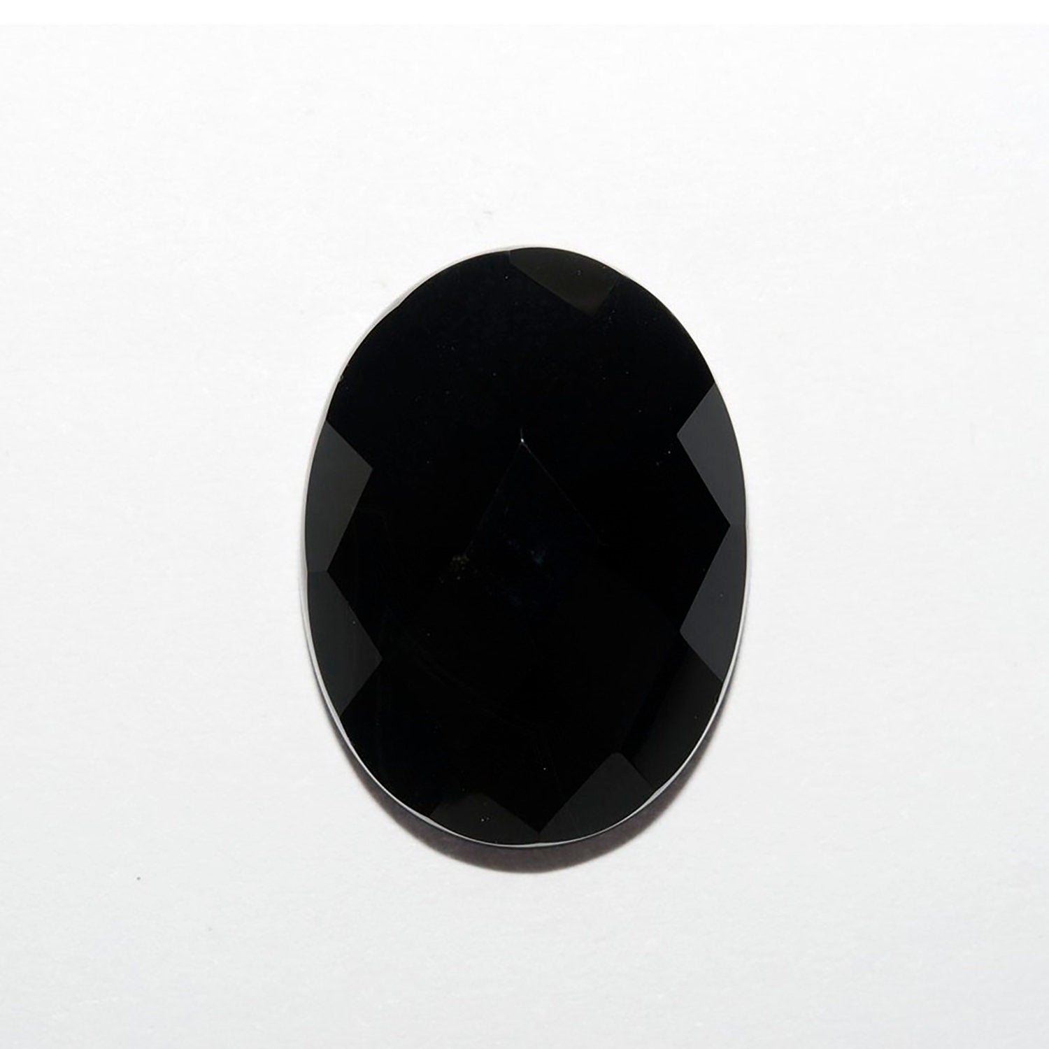 Lote de 6 cabujones facetados ovalados de ónix de 16 x 12 mm (6 unidades)