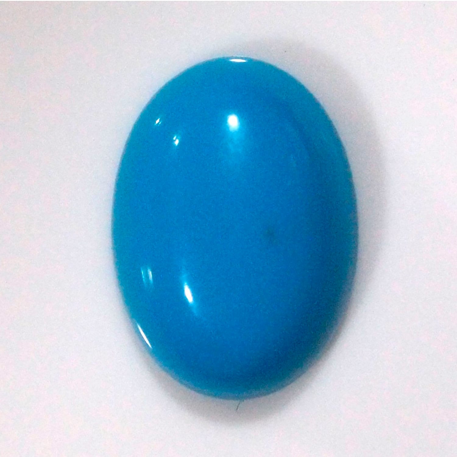 Lote de 6 cabujones ovalados de howlita azul de 14 x 10 mm. (6 uds.)