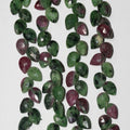 Perles en zoïsite rubis facettées de 20 cm (8 pouces), 10 x 6 mm - Fil de 20 cm
