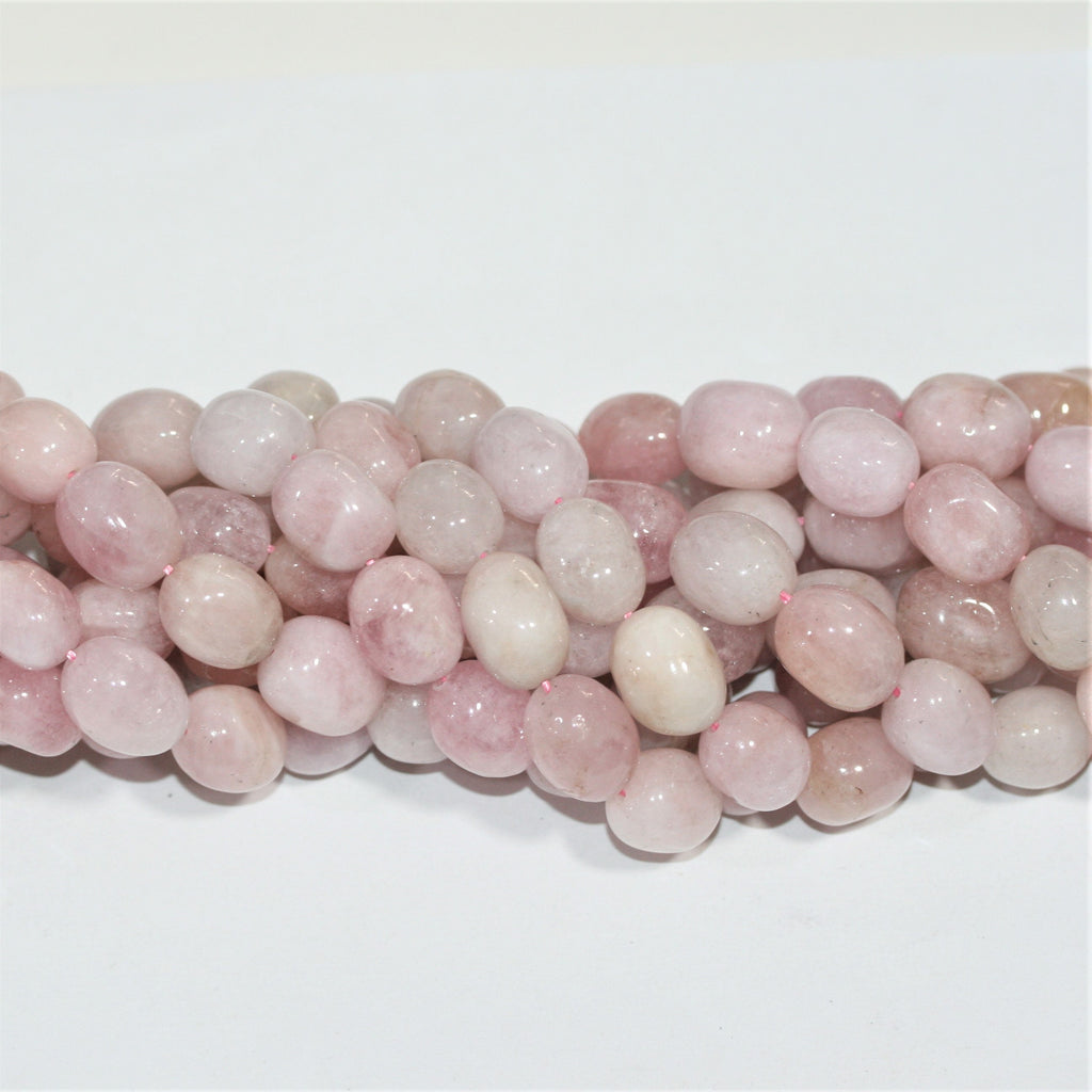 Cuentas Nugget Lisas de Santa Morganita de 16" (16 x 12 mm). Aprox. - Hilo de 40 cm.