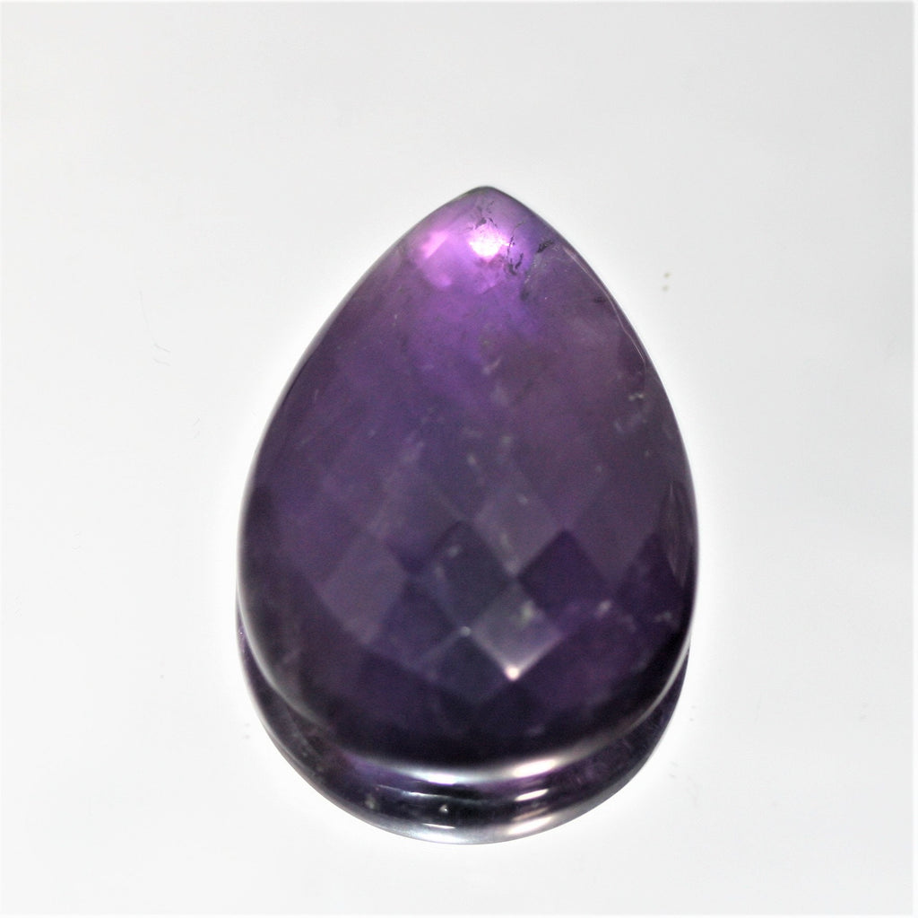 Amethyst Faceted Drop Cabochon 36x26mm. (67.5ct.)