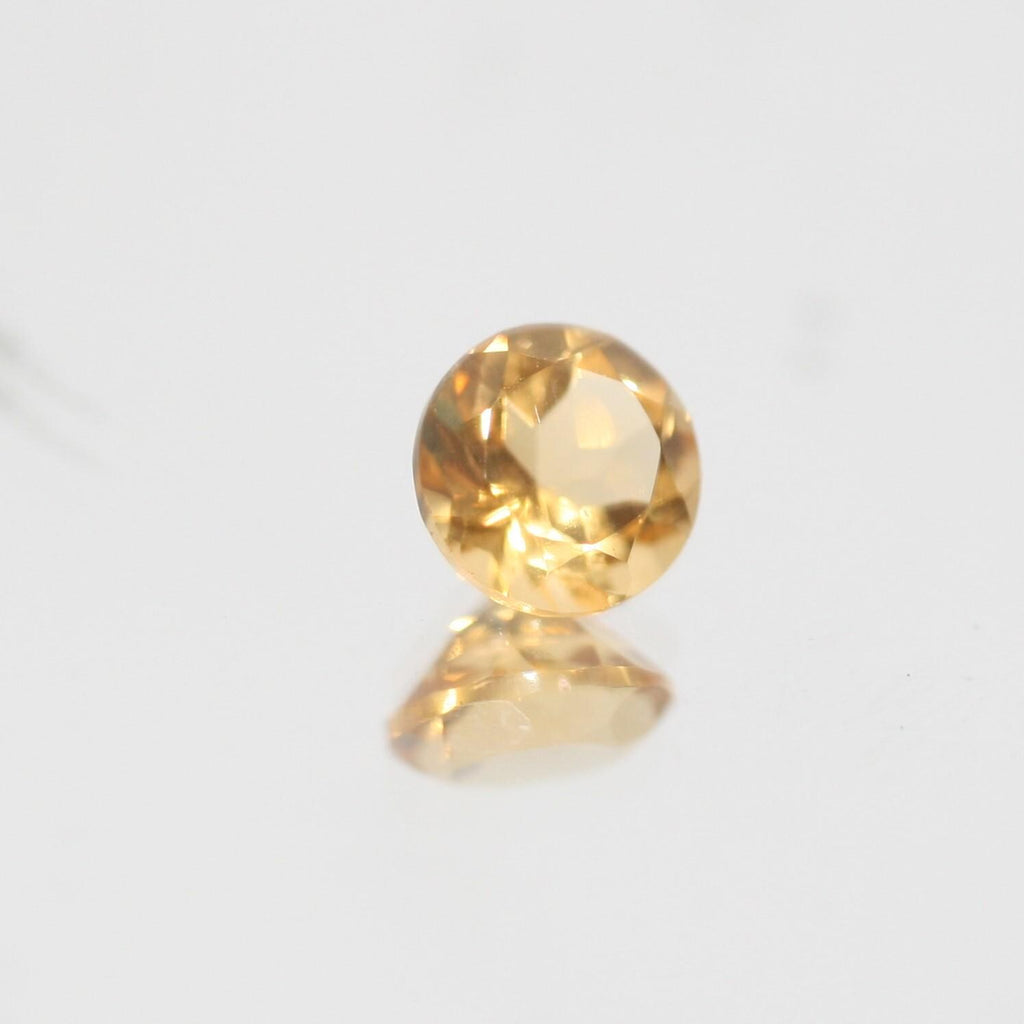 12 Pcs Lot Citrine Faceted Round 5 mm. (12Pcs).