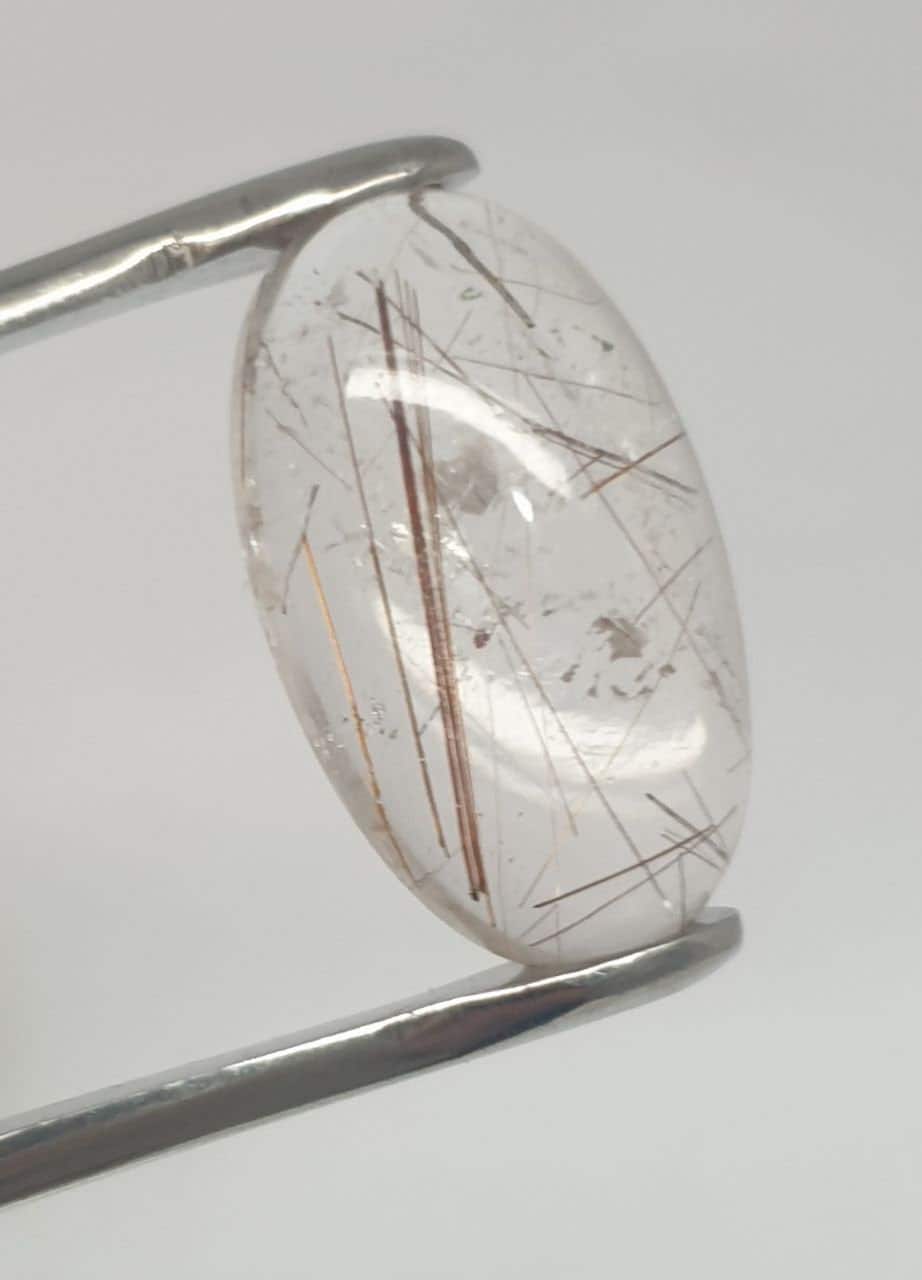 Rutilated Quartz Smooth Oval Cabochon 22.5x13.4mm. (14.3ct.)