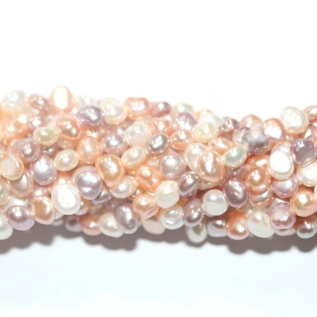 12" St Multicolor Baroque Pearl Beads 4,5-5mm. Approx. Strand 36cm. -Natural Pearls wholesale Prices