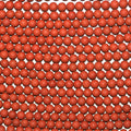Perles rondes lisses en jaspe rouge, finition mate, 6 mm - Fil de 38 cm.