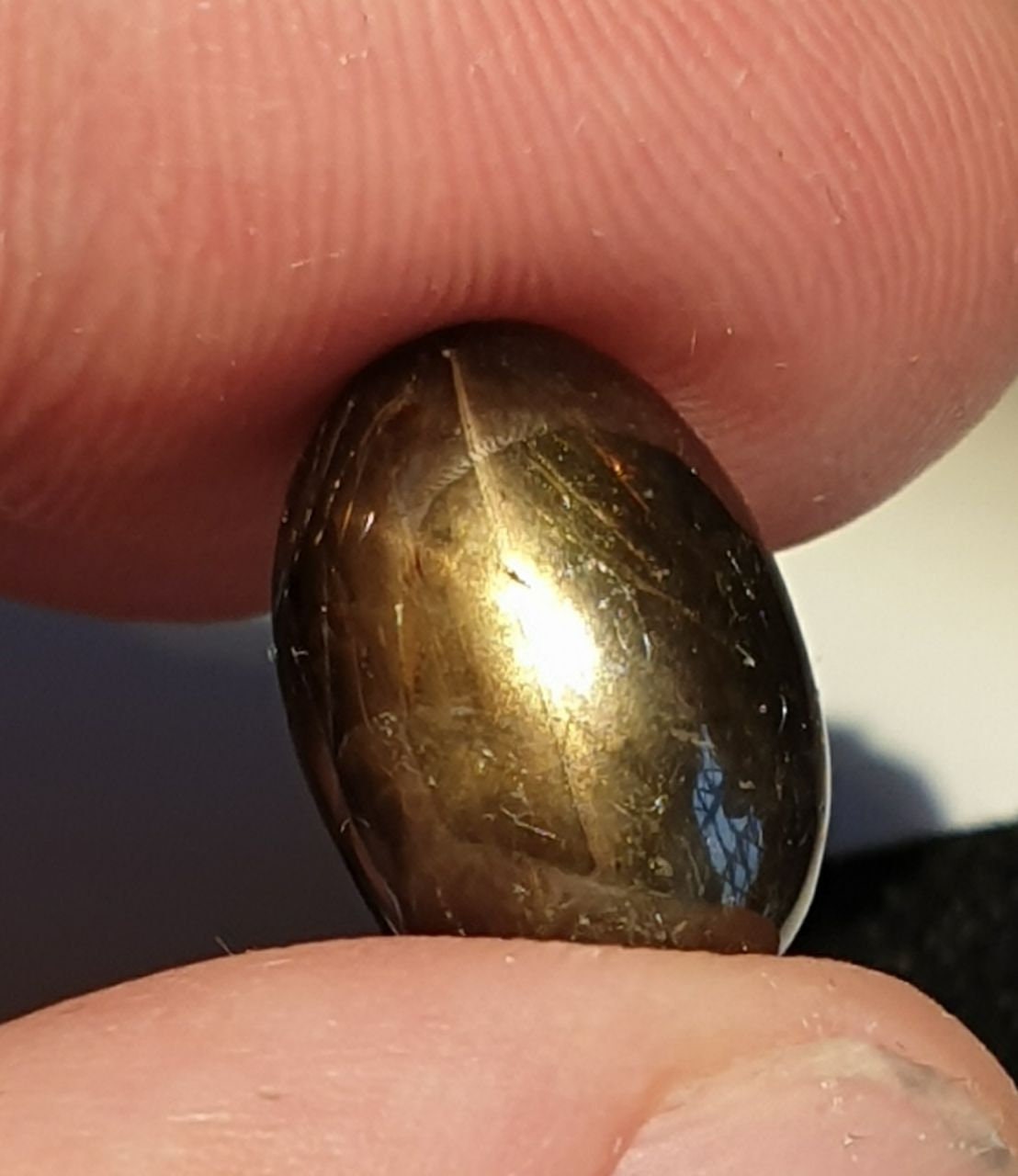 Natural Black Star Sapphire  Oval Cabochon 12.76ct  15x10.3mm -Wholesale -Gemstone Parcels-Loose Stones Wholesale Price