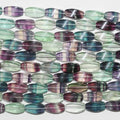 Perles prismatiques en brique torsadée lisse en fluorite St 15" 16x8mm.-Rig 40cm.