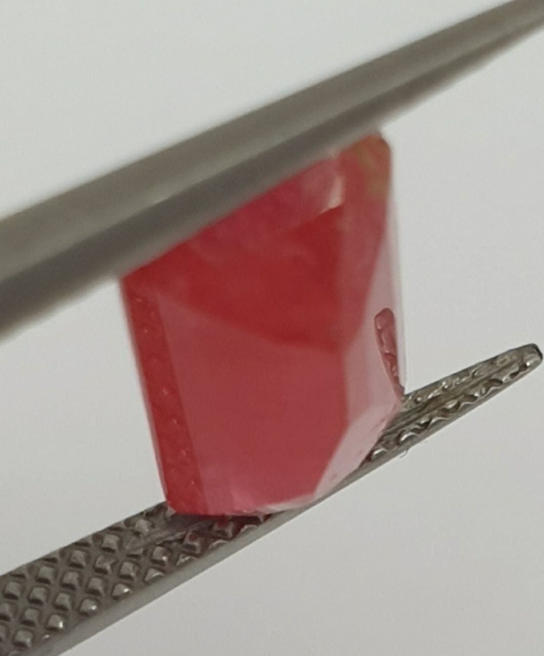 Rare Earth Mined Manganese Red Rhodonite Faceted Octagon  Top Color 12.3x6.4x4.3mm 3.6ct- One Of a Kind- Rare Gems