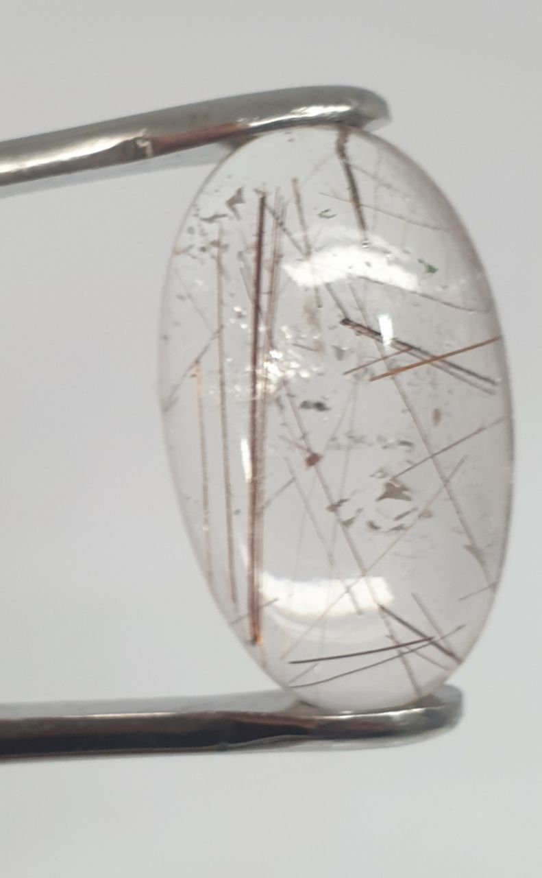 Rutilated Quartz Smooth Oval Cabochon 22.5x13.4mm. (14.3ct.)