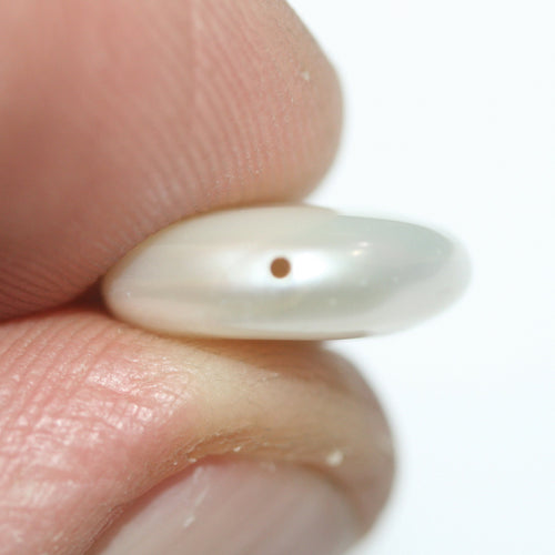 1 Pair Half Drilled Fresh Water Pearl 13mm  Coin Shape  Top Luster Natural Pearl- Price is Per 1 Pair- Pearl Earring-