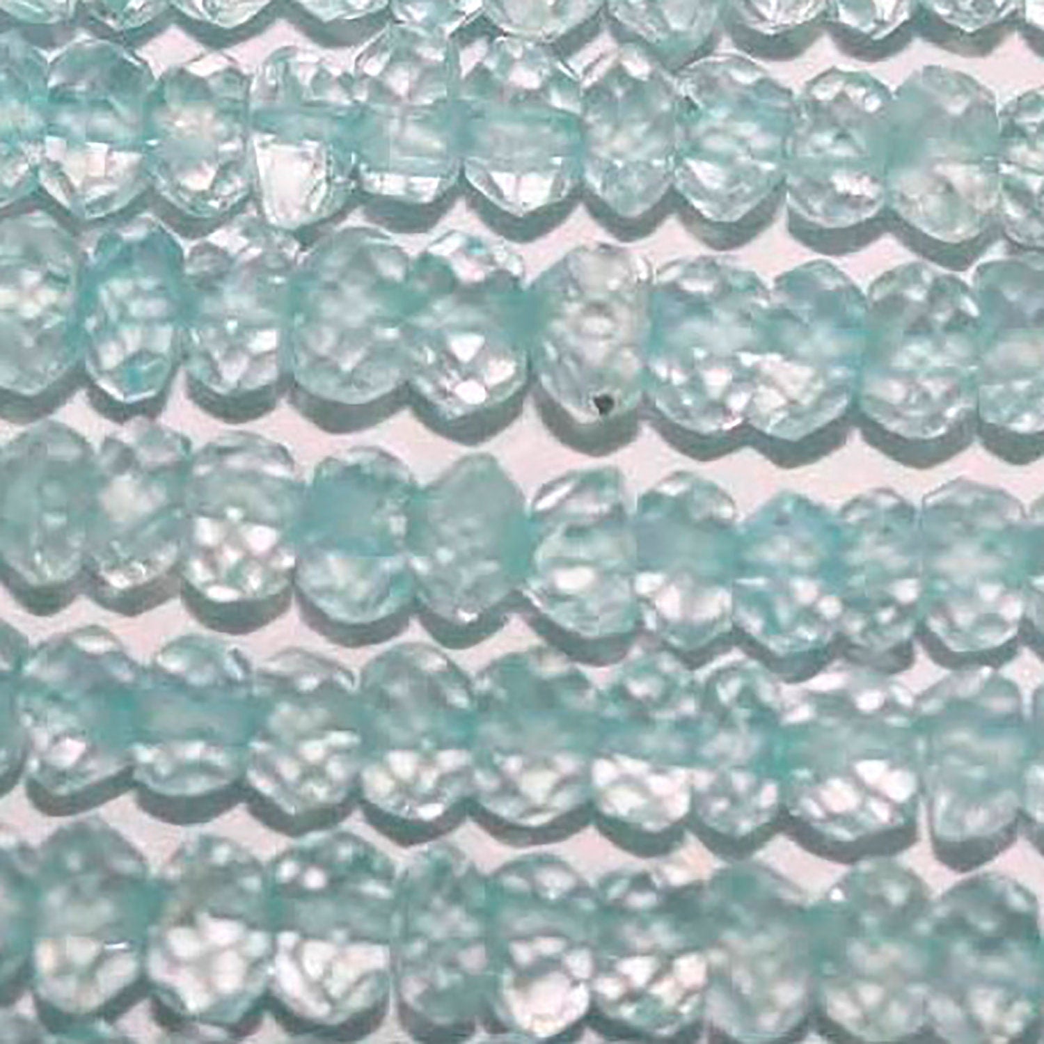 Perles rondelles à facettes en apatite bleue St, 39 cm (15 po), 3 x 1 mm.