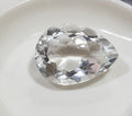 1 Pc AAA  Natural Rock Crystal Quartz Faceted Pear Drop  12x16mm - Natural Quartz- Natural Gemstone