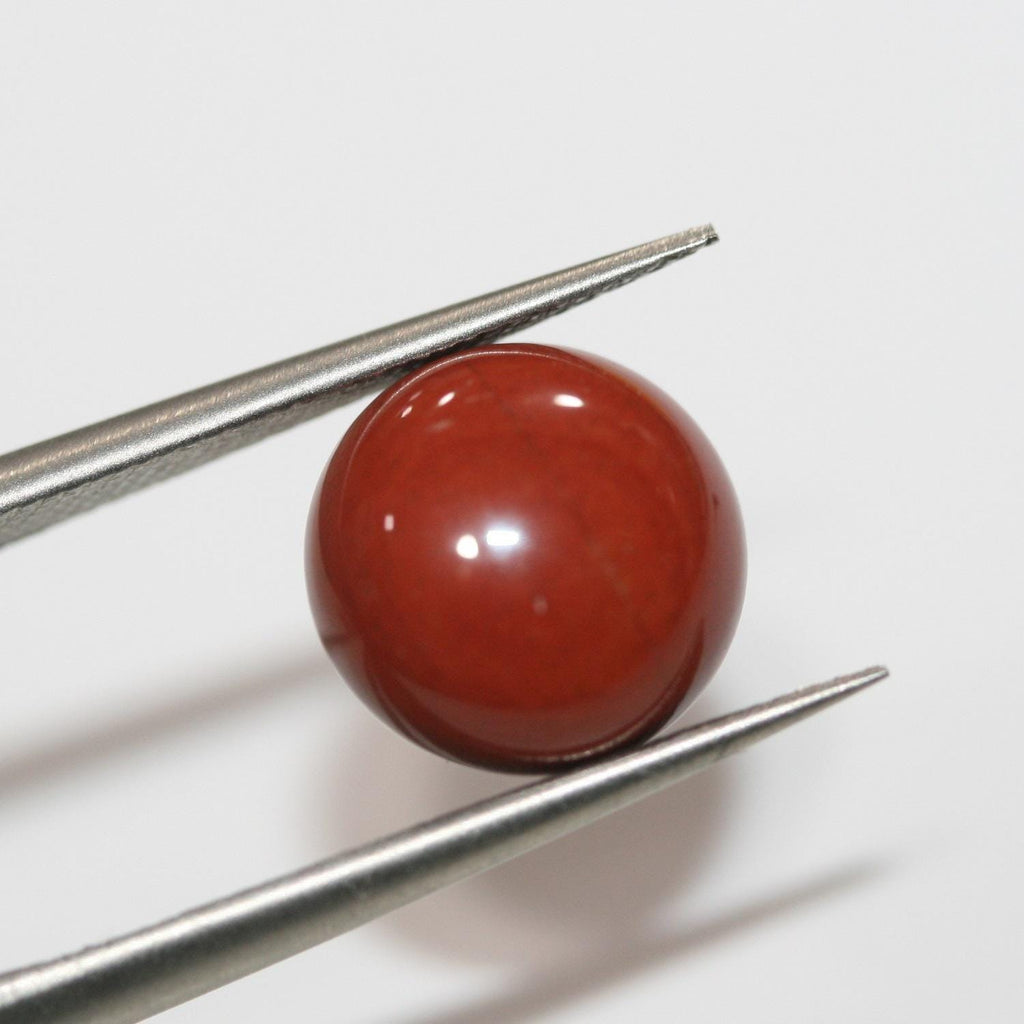 Smooth Round Red Jasper Cabochon  ( 10Pcs ) 10mm.