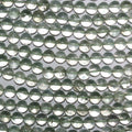 Perles rondes lisses en prasiolite de 13 pouces (4 mm) - Fil de 37 cm