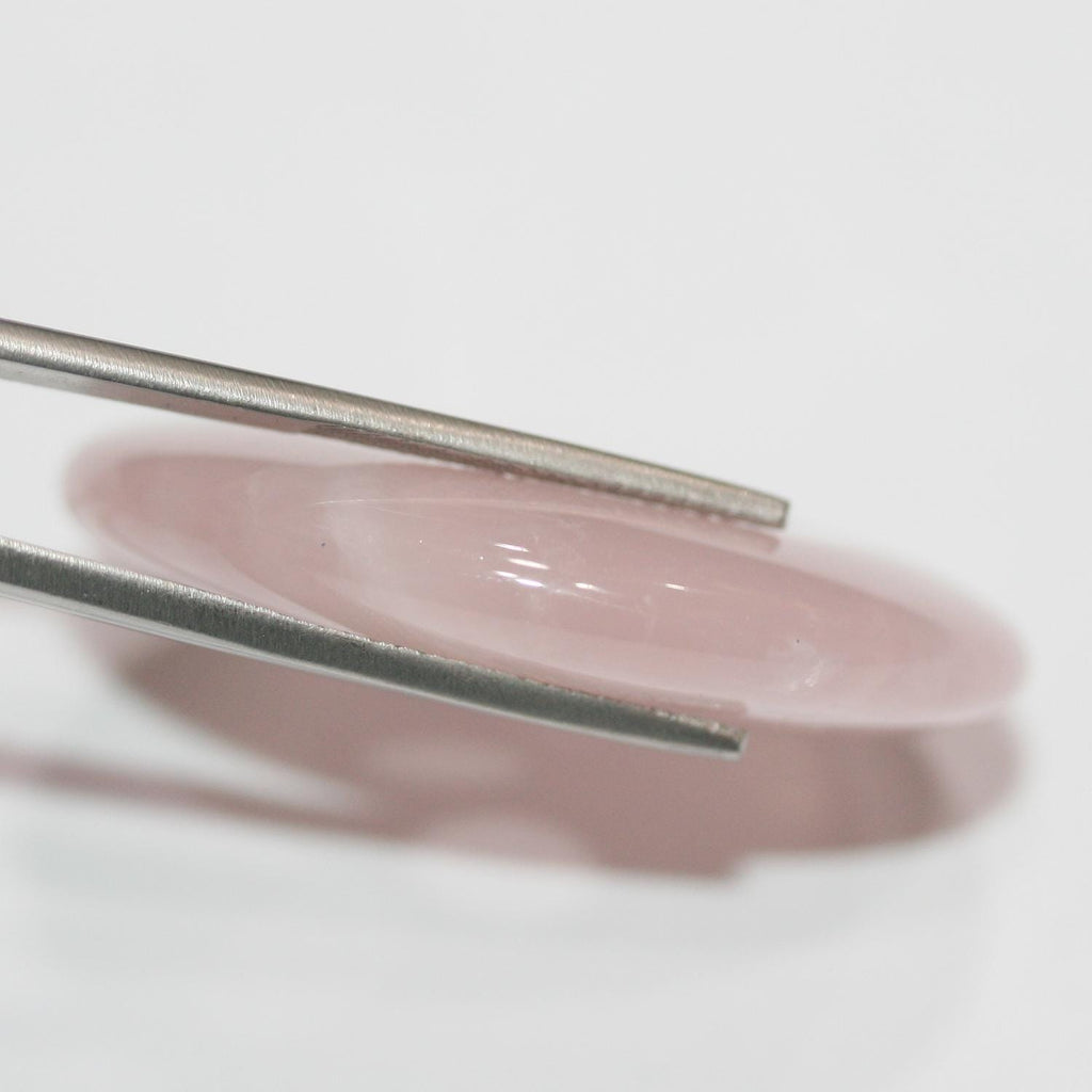 Colgante de disco de donut liso de cuarzo rosa de 40 mm.