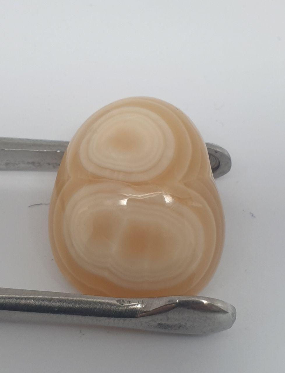 Unique Yellow  Eyes Calcite Orbicular Oval Cabochon  21.6x17.2mm -24.5ct - One Of A kind- Healing Stone