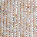 Perles rondelles à facettes en opale rose St, 14 pouces (environ 37 cm), 4 x 3 mm. Longueur du fil : 37 cm.