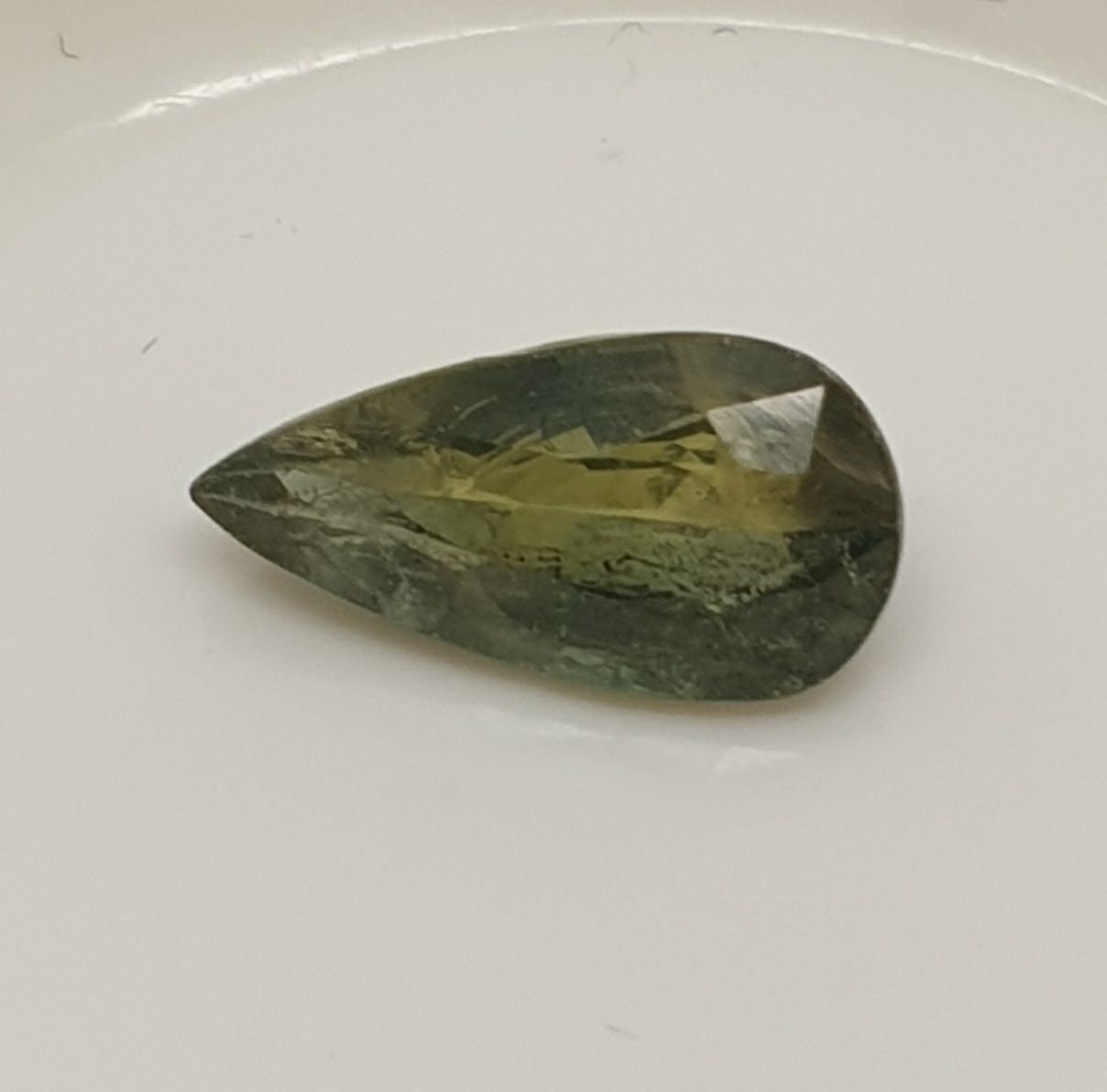 1 Pc Natural Rare Color Green  Sapphire  Drop 10.5x5.5mm 1.73 cts - Wholesale Gemstones- Natural Stones For Jewelry