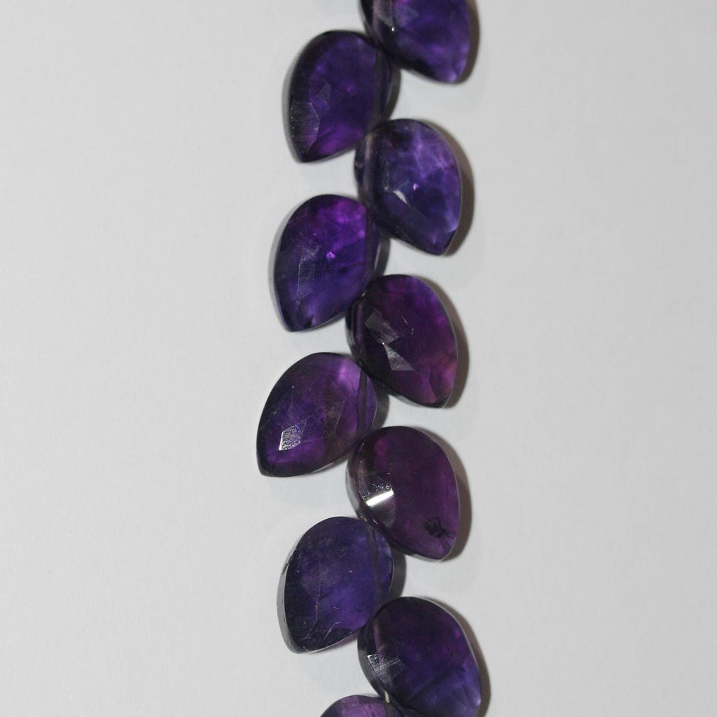 Cuentas de amatista facetadas de 8" de St., 10 x 6 mm, hilo de 20 mm.