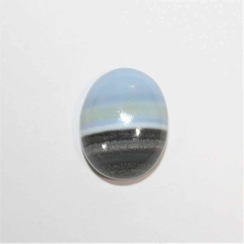Blue Stripe  Opal Cabochon 15x12mm. (8.29ct.) - Natural Untreated Gem- Unique color- Jewellery Supplies- Inclusion Stones Natural