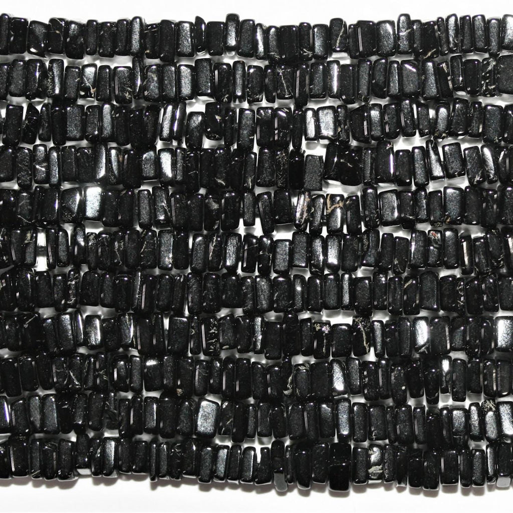 Cuentas cuadradas planas lisas de espinela de Santa de 4 x 2 mm (16") - Hilo de 42 cm