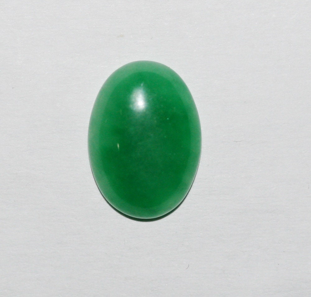 10Pcs Lot Green Jade Oval Cabochon 14x10mm.( 10 Pcs )