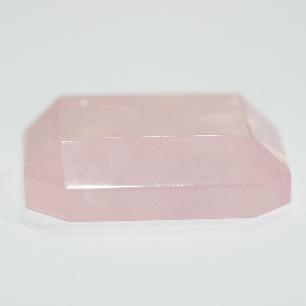 1 Pcs Rose Quartz Rectangle Facteted Octagon 29x22mm Approx. Flat Back. Without Cullet