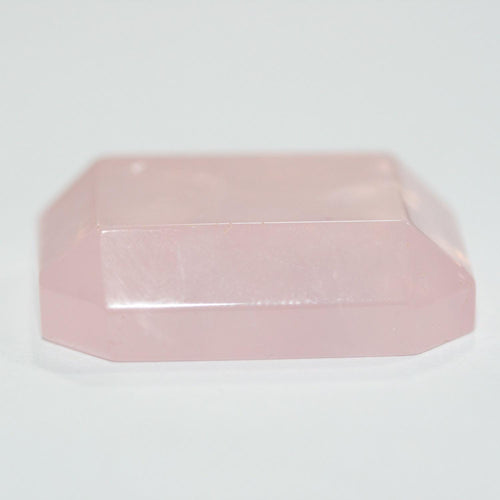1 Pcs Rose Quartz Rectangle Facteted Octagon 29x22mm Approx. Flat Back. Without Cullet