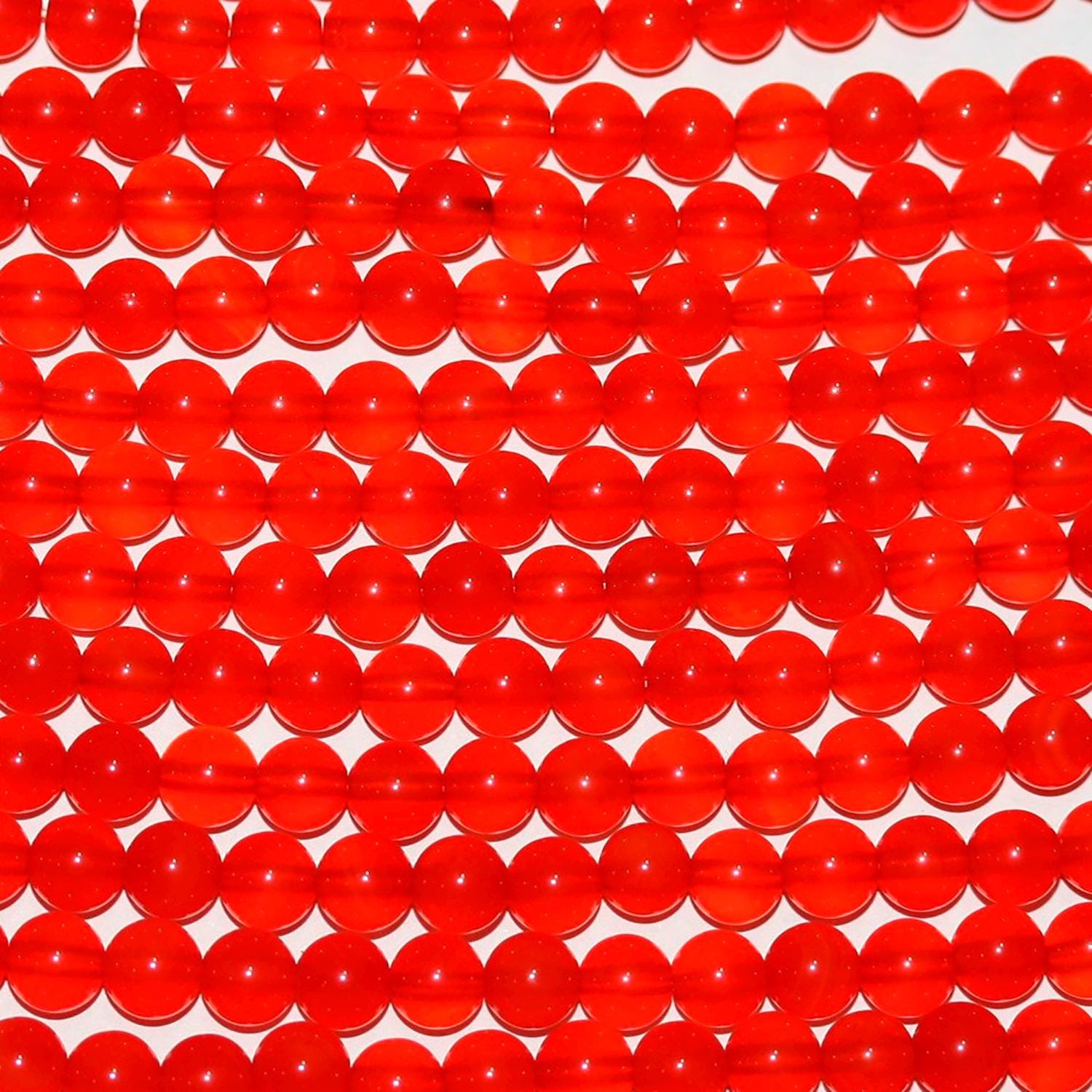 15" Perles rondes lisses en cornaline de 6 mm.-Rig 38 cm.