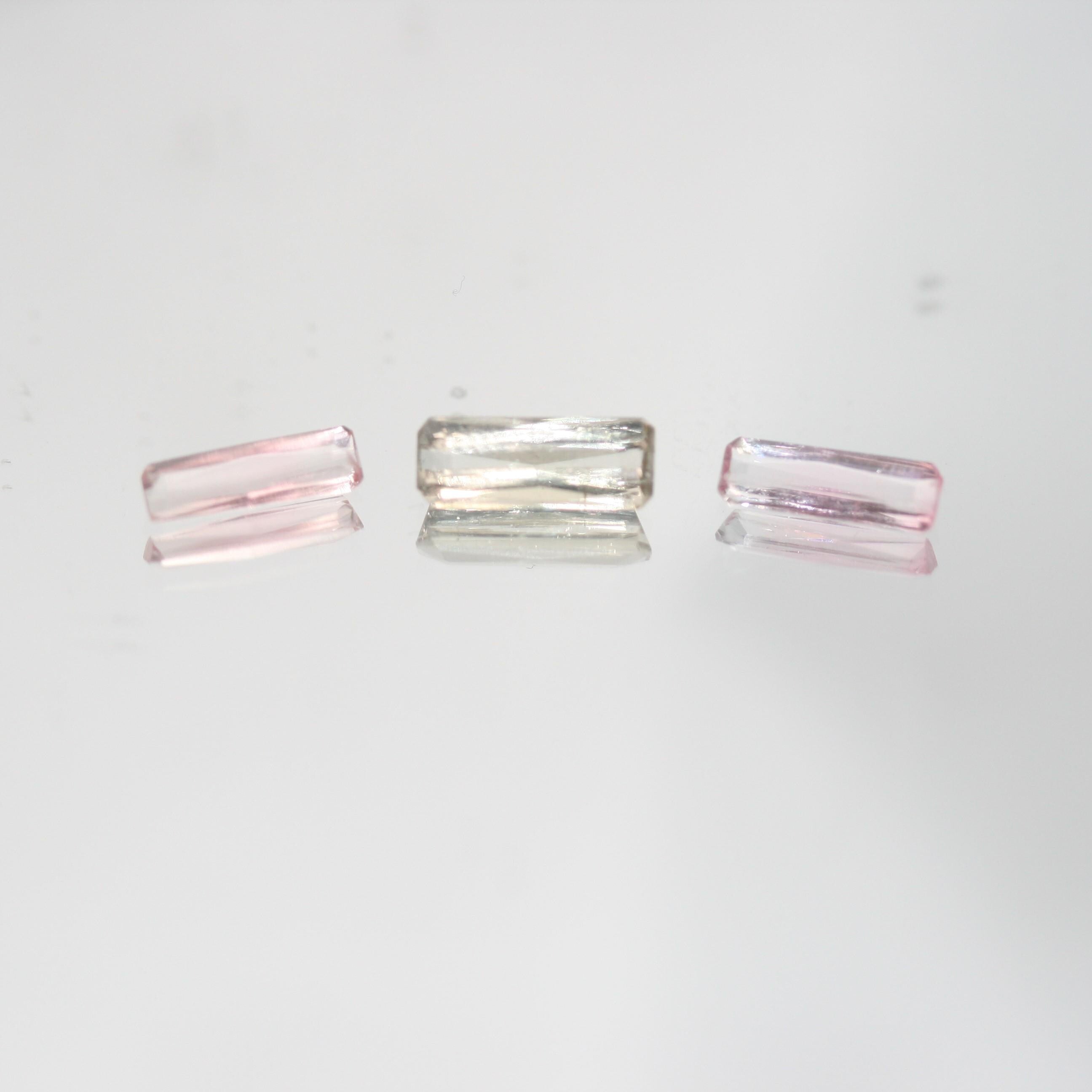 Lote de turmalina baguette octogonal de 1,16 ct