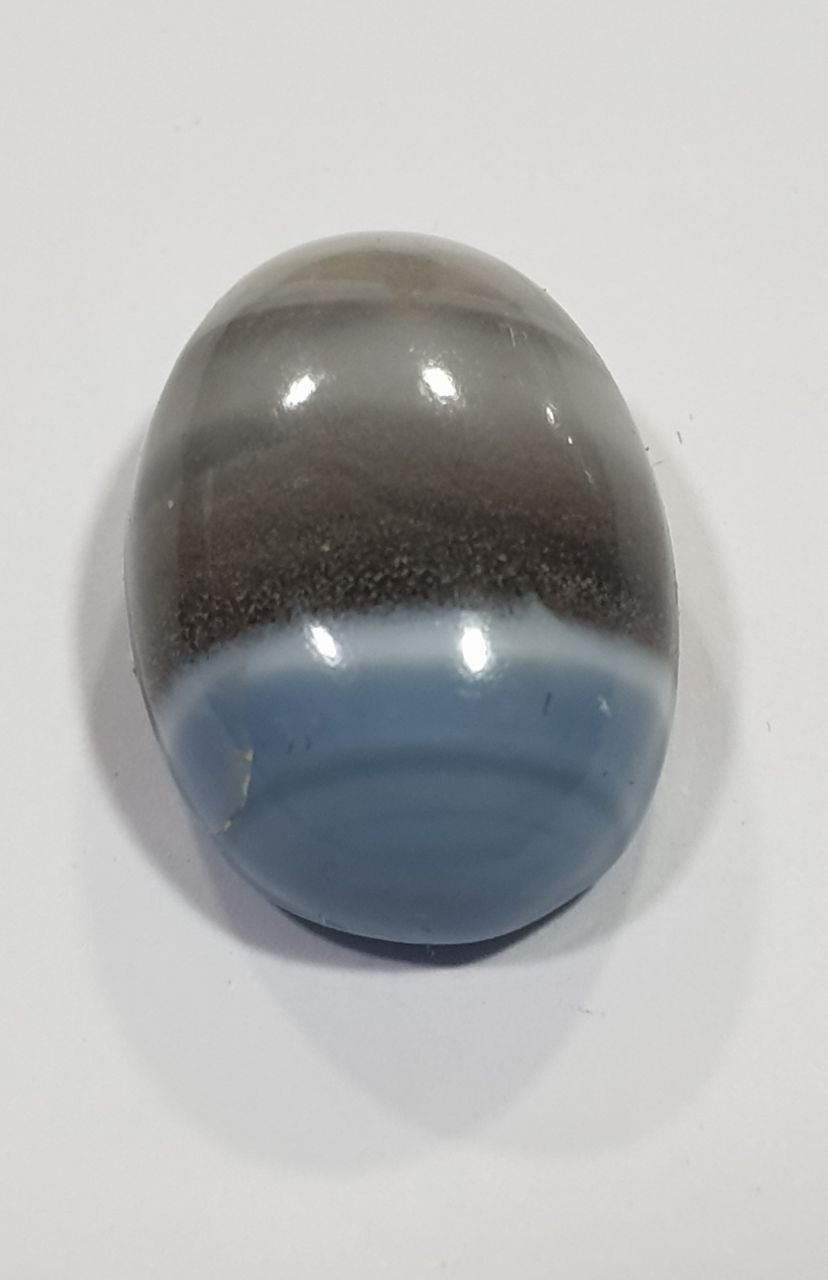 Natural Blue Stripe Opal Oval Cabochon 18.2x13mm.-(14.7ct)