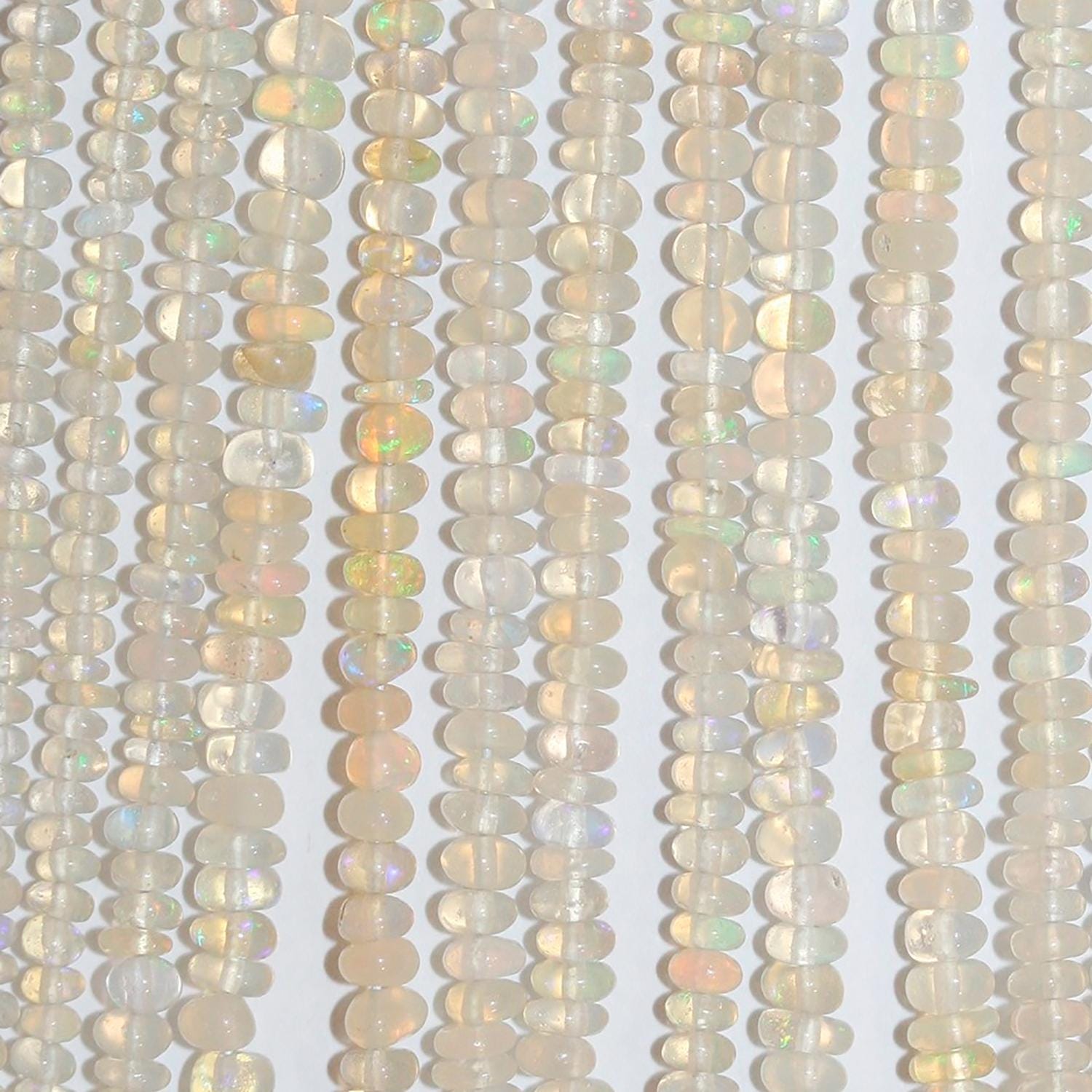 13" St Ethiopian Opal Smooth Rondelle Beads 2.5x1.5mm.Approx.-Strand 33cm