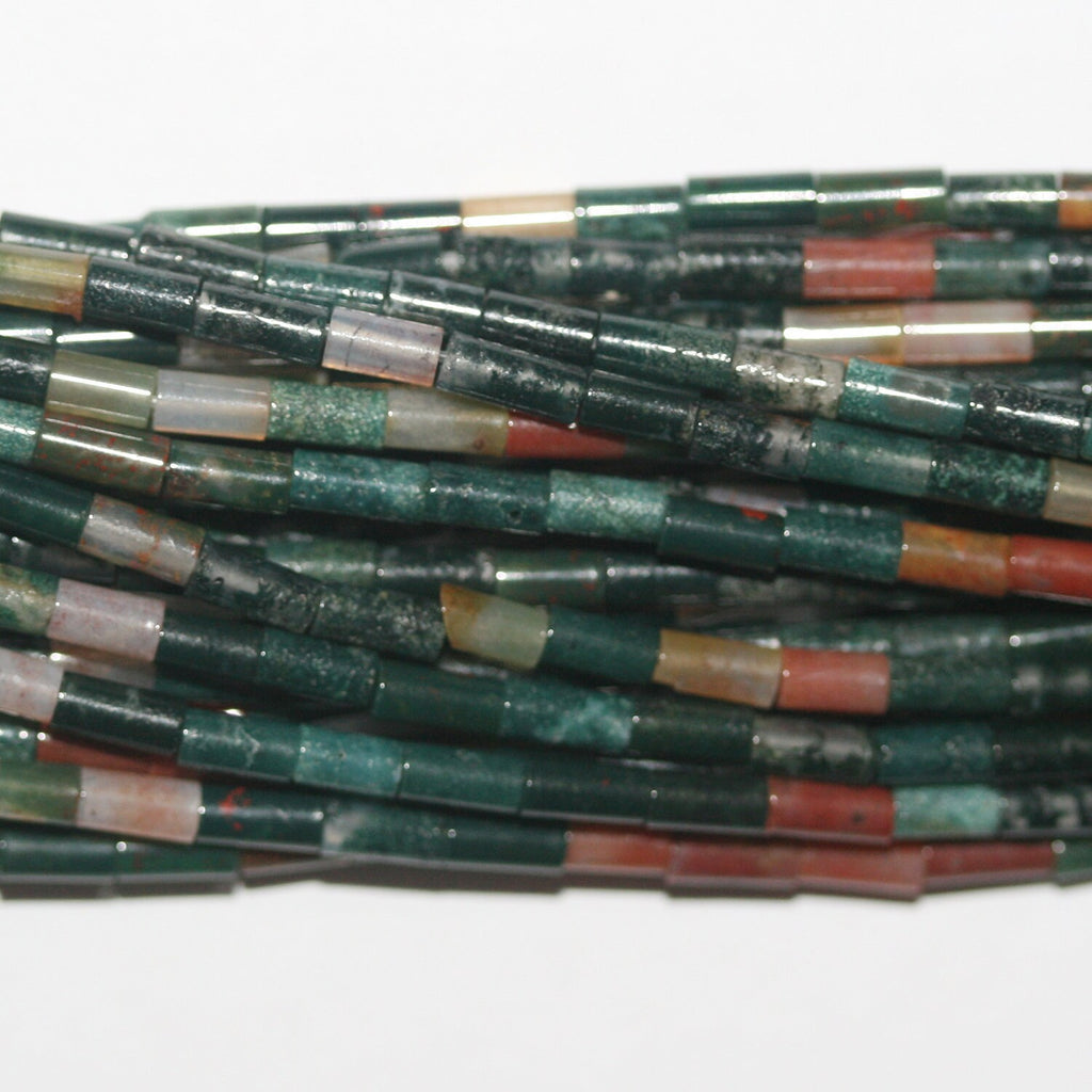 Perles tubulaires lisses en agate indienne St, 4 x 2 mm, 15 pouces (38 cm) - Fil de 39 cm