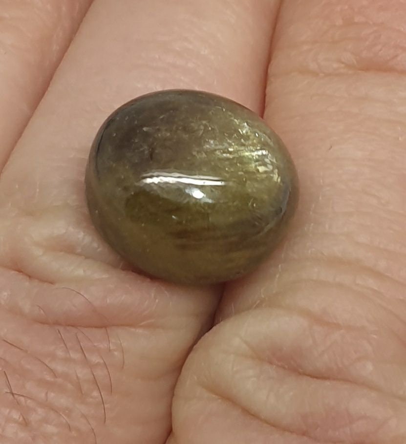 Green Sapphire Oval Cabochon 14.5x13mm.(20.47ct.).