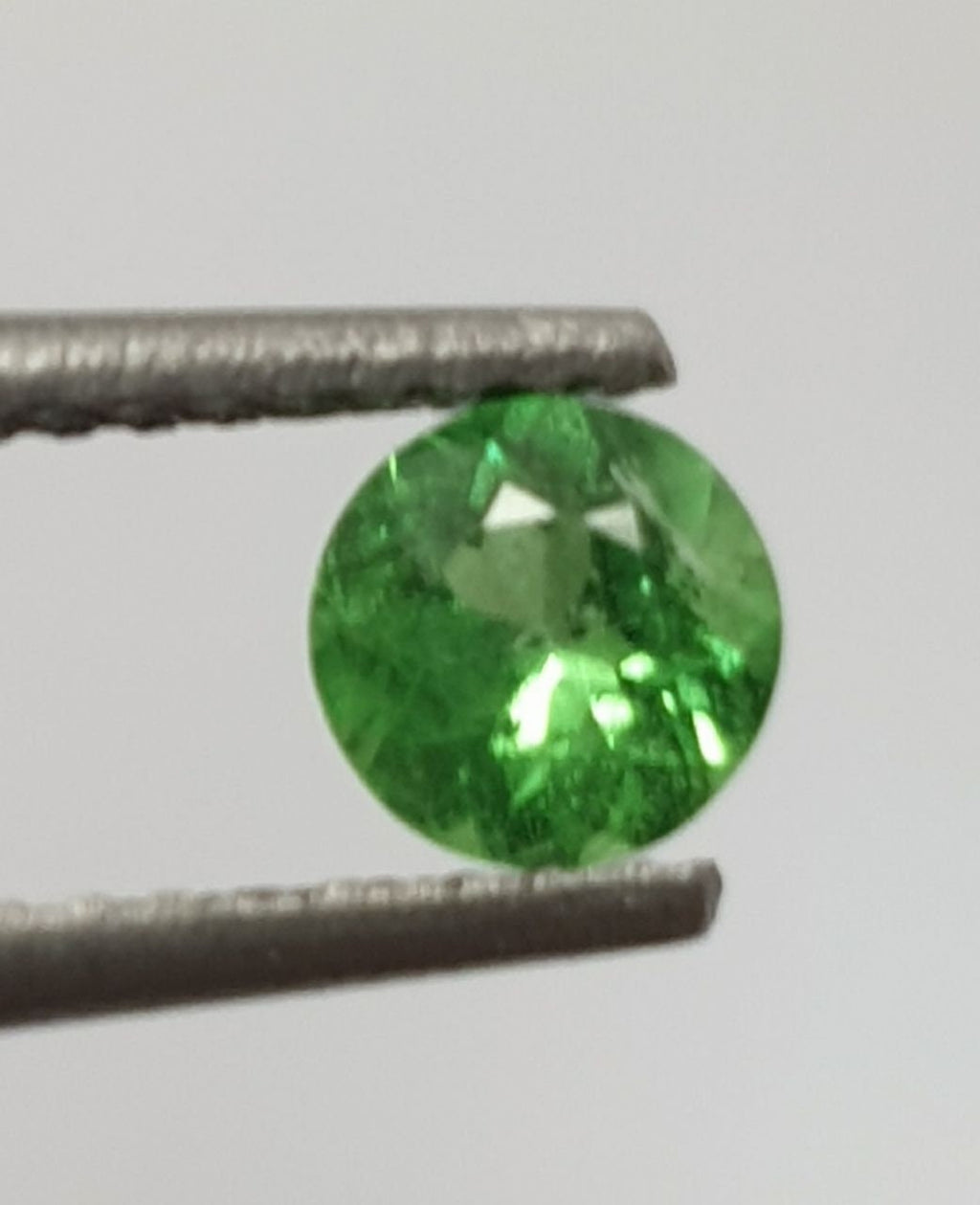 1 Pc Tsavorite Garnet Faceted Round 4.5mm.-(1Pc)  -Gemstone Parcels-Loose Stones Wholesale Price