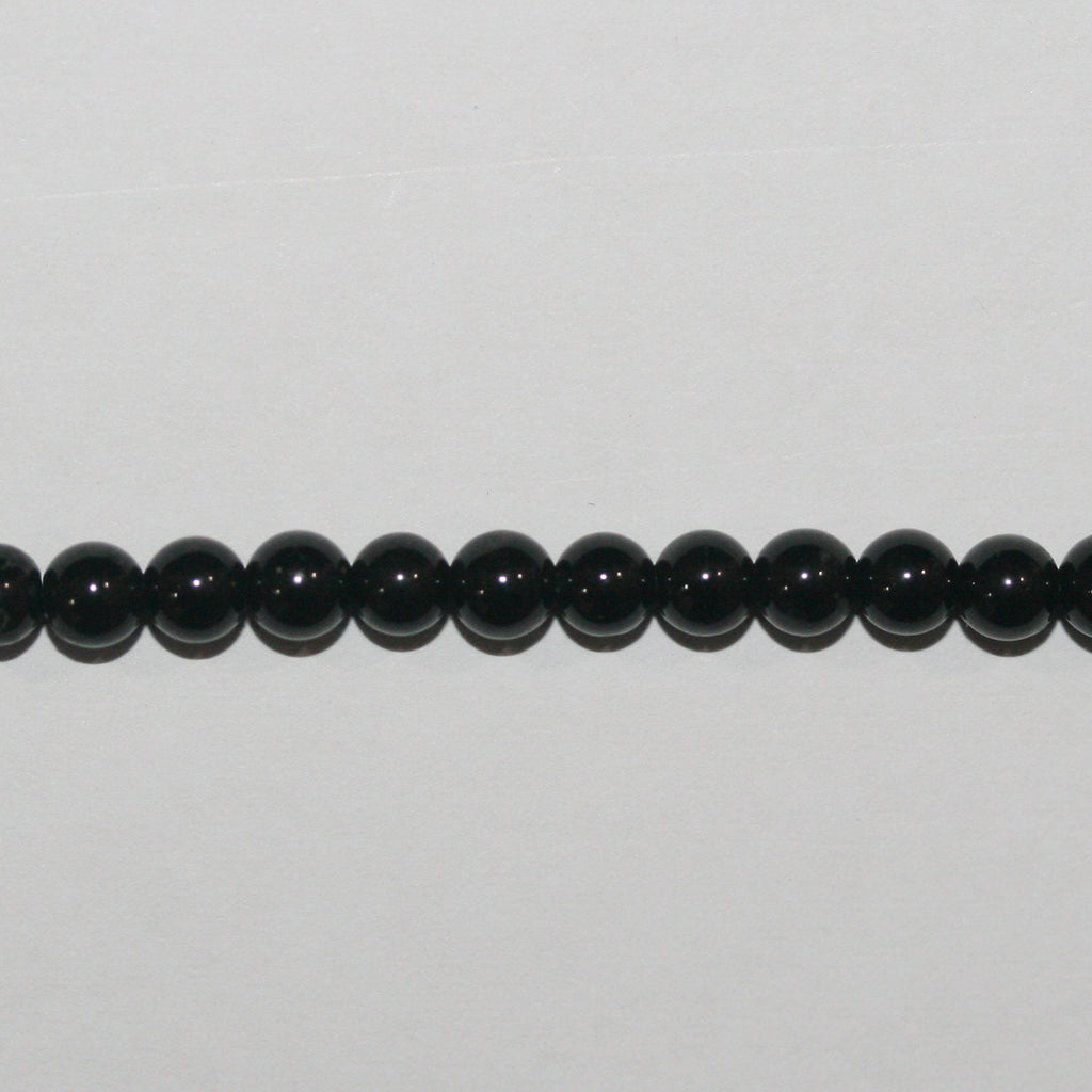 Cuentas redondas de turmalina negra de 16" (10 mm) - Hilo de 40 cm
