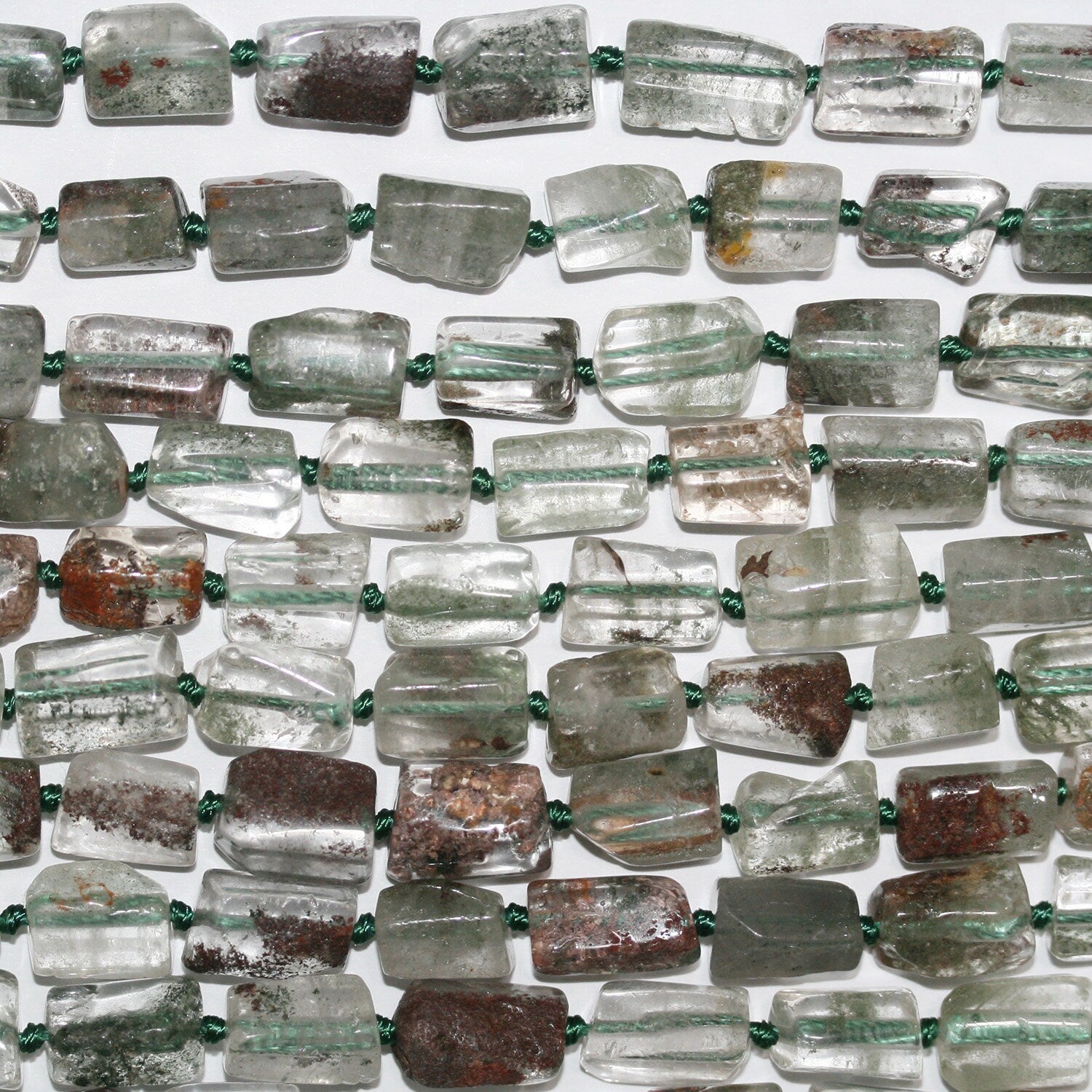 Cuentas de tubo liso de cuarzo lepidolita de 16", 12 x 8 mm, aprox., hilo de 40 cm.